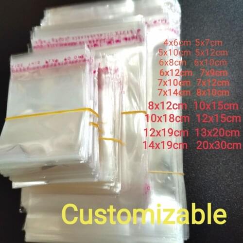 Wholesale 1000pcs Transparent Plastic Packaging Bags Self Adhesive Bag Small Bags Plastic Bags For Gifts Jewelry Candy Packaging
