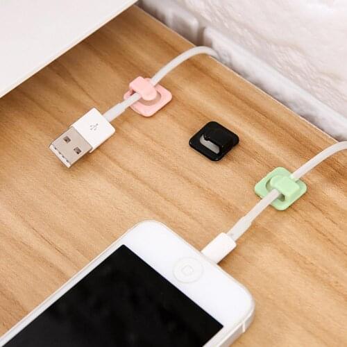 Self-adhesive Network Cable Fixing Clip Desktop Data Line Finishing Household Storage