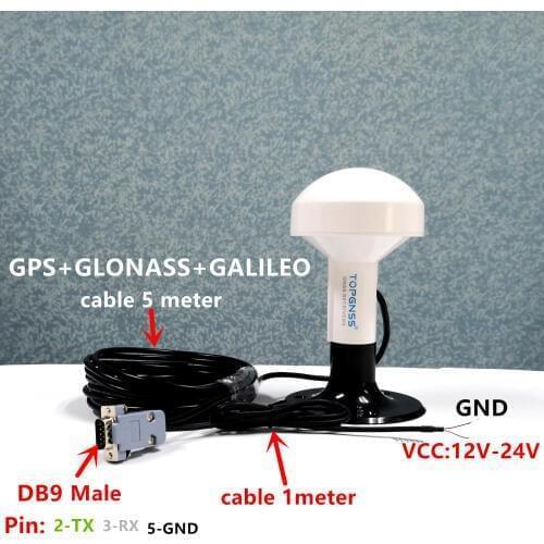 2pcs agriculture GPS 12V RS232 protocol marine boat ship GPS GNSS receiver antenna module 4800bps DIY DB9 connector base