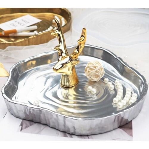 Maple Leaves Ashtray Resin Silicone Mold Irregular Round Jewelry Tray Mold Tool T84A
