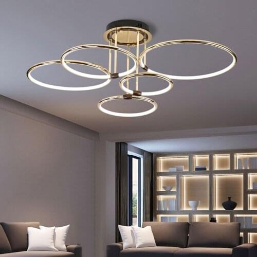 Nordic Postmodern Living Room Ceiling Lamp Simple Atmosphere Round Led Household Bedroom Room Lamp