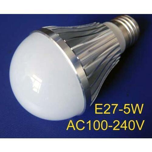 High quality 5W E27 led lights, high power 7W led lamp ,E27 led bulbs 5w free shipping 5pcs/lot
