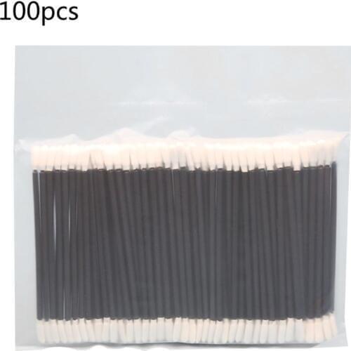 100Pcs Double-Headed Polyester Tips Cleaning Swabs Dust-Free Stick for Printers