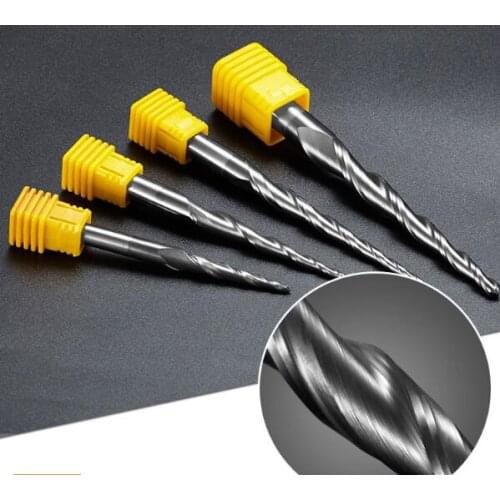 2PC 55 Degree R0.25*D6*30.5*75L*2F Solid Carbide 6mm Ball Nose Tapered End Mills Router Bits CNC Taper Wood Metal Milling Cutter