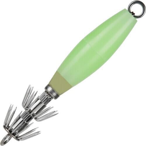 2pcs Octopus Hooks 10cm 14g Luminous Squid Jig Octopus Fishing Lure Jigs Artificial Bait Cuttlefish Bait Fishing Hooks