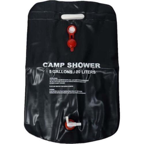 20L / 5 Gallons Outdoor Camping Hiking PVC Water Bags Solar Energy Heated Camp Shower Bag