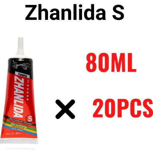 20PCS Pack Zhanlida S Medium 80ML Settings Contact Adhesive Universal Repair Glue With Precision Applicator Tip