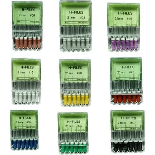 5Box /Lot Dental Tools Root Cannal Endo H File 21mm Stainless Steel Endodontic Instruments Dentist Odontologia