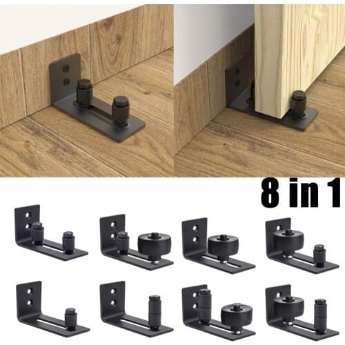 8 in 1 Carbon Steel Adjustable Sliding Floor Guide For Barn Door Hardware Accessory