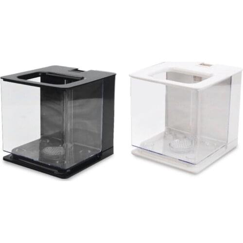 Betta Fish Tank Aquarium Fish Tank Easy to Change the Water Acrylic Plastic Self-Cleaning Small Fish Tank