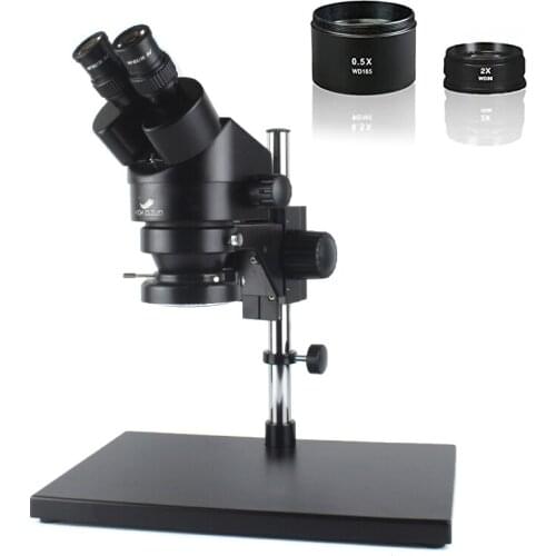 Big Table Zoom Magnification 3.5x-90x Industrial Binocular Stereo Microscope Magnifier laboratory microscope for soldering