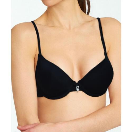 Sexy Women Everyday Soft Bra Underwire BH Plunge Bralette Ladys Beautiful Underwear Balck Brown White Size 70 75 80 85 A B Cup