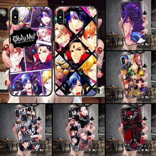 Anime Obey Me Mammon Phone Case For iphone 5 5S SE 2 6 6S 7 8 11 12 Mini Plus X XS XR Pro Max black tpu shell pretty coque