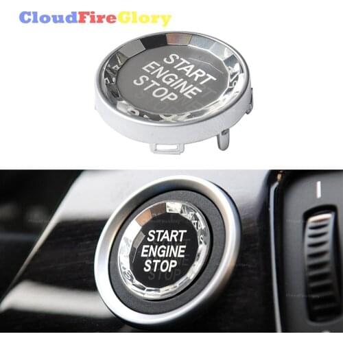 CloudFireGlory For BMW 3 Series E90 E91 E92 E93 2005-2011 5 Series E60 2004-09 Engine Start Stop Switch Button Diamond Crystal