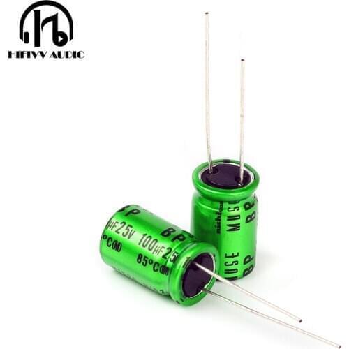 100% Original hifi Muse ES electrodeless BP green electrolytic capacitor 100uF 25V
