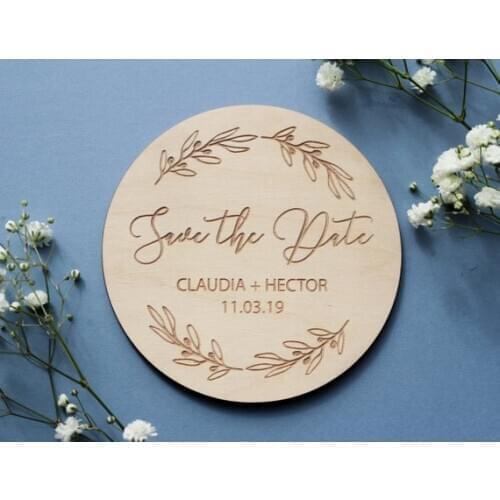 Customized Wooden Wedding Favors Gift, Engraved Wood Wedding Favors Bride Baptism Wood Label Wedding Round Favor Gifts Tags