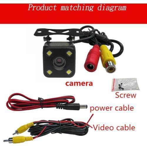 Car Rear View reversing image Camera 4 LED Night Vision Reversing Auto Parking Monitor CCD Waterproof 170 Degree HD Video