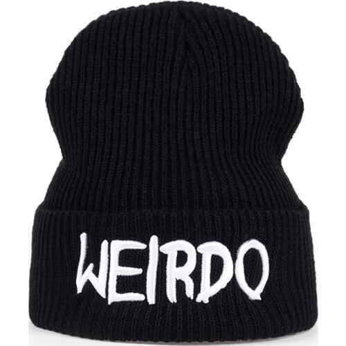 Fashion WEIRDO embroidery Winter men women For Warm Winter Knitted Hat Brand Boy Girl Hat Casquette Beanies cap hats