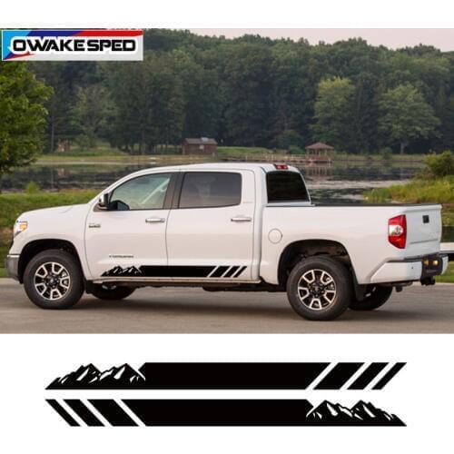 Car Door Side Skirt Sticker For Toyota Tundra Mountain Sport Stripes Pickup Trunk Body Decor Vinyl Decals Exterior Accessories