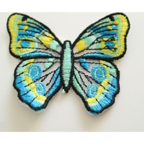 4pc/lot DIY fashion 3D embroidery butterfly Patches for clothing Embroidery animal patches for bags decorative parches applique