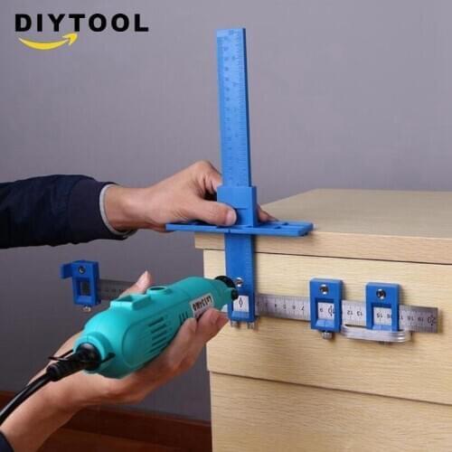 Multifunctional furniture woodworking punching locator auxiliary adjustable opening locator woodworking tools