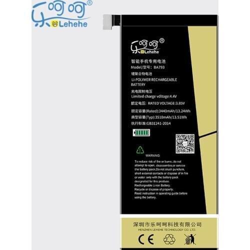 Original LEHEHE BA793 Battery for Meizu Pro 7 Plus Pro7Plus Pro 7+ M793 3510mAh Smartphone Replacement Batteries with Tools Gift