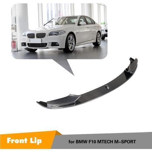 Carbon Fiber Front Bumper Lip Spoiler For BMW 5 Series F10 F11 F18 M Sport 2013 - 2016