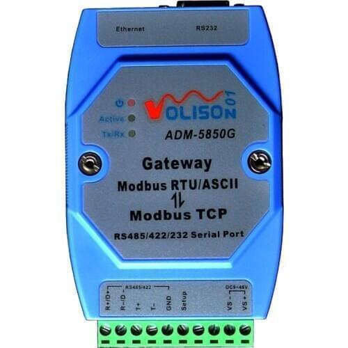 ADM-5850G Industrial Modbus gateway server Modbus RTU/ASCII to Modbus TCP to support PLC serial port