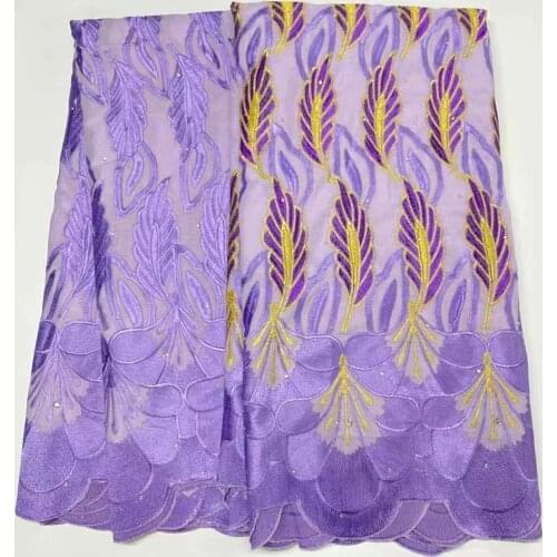 2.5+2.5 Yards Swiss Lace Fabric 2021 Latest Embroidery African Lace Fabrics 100% Cotton Fabric Swiss Voile Lace In Switzerland