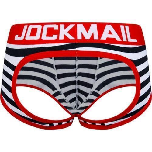JOCKMAIL Sexy Men Underwear BOTTOMLESS BOXER men G-strings tanga underpants Gay Underwear Open Backless crotch Jockstraps