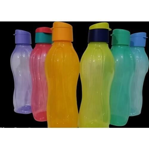 Tupperware Fliptop Plastic Bottle Set, 750 ml, Set of 6, Multicolour