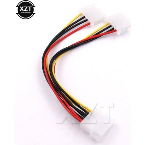 10PCS 4 pin Male to 2 * 4 pin Famale power extension cable,IDE 4pin 1 to 2 splitter cable adapter converter cord for PC Computer