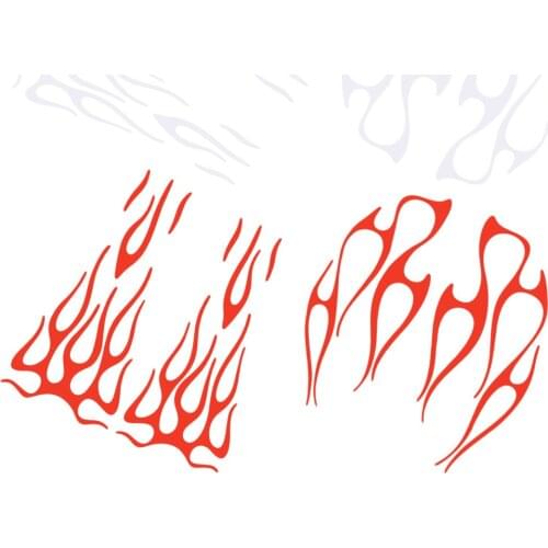 3D Universal Motorcycle Motorbike Flame Gas Tank Fender Decals Vinyl Sticker White/Black/Red/Yellow/Blue