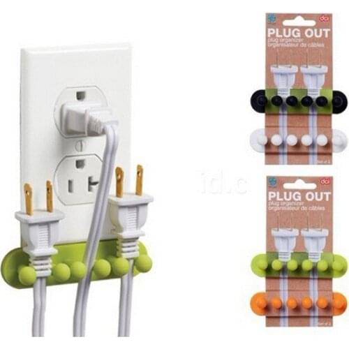 2Pcs/Lot Cable Winder Charger Socket Cable Organizer Management Wire Storage Desktop plugs Cord Holder For Office Computer Mouse