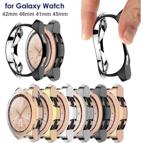 TPU Protective Case for Samsung Galaxy Watch 42mm 46mm & Watch 3 41mm 45mm Bumper Cases Frame Black Protector