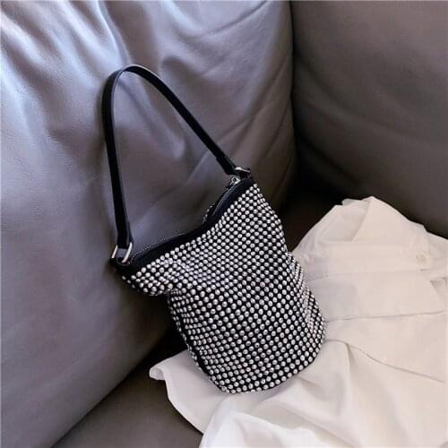 PU Leather Purses and Handbags for Women 2021 Designer Luxury High Quality Bags Girls Female Shoppers Casual Rhinestones Wallets