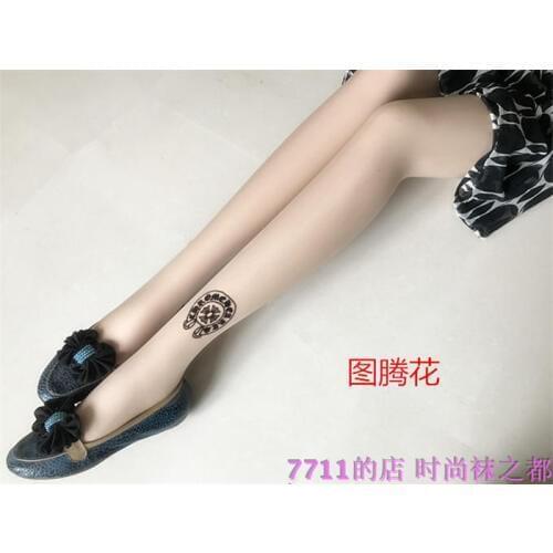 Women sexy Silk stockings super thin pantynose tattoo shade free shipping totem