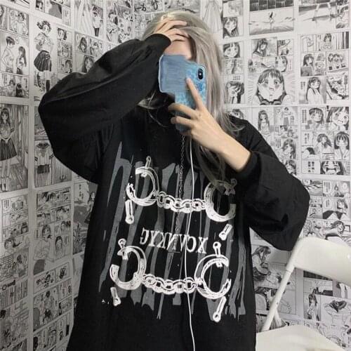 Women Letter Embroidery Crewneck Sweatshirt Girls 2021 Autumn Winter Oversized Streetwear Korean Style Casual Student Pullover