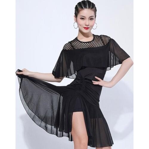 Latin Dance Dress Female Adult Professional Dancing Practice Clothes Sexy Autumn Women Dresses 2019 New Latin Dresses VDB977