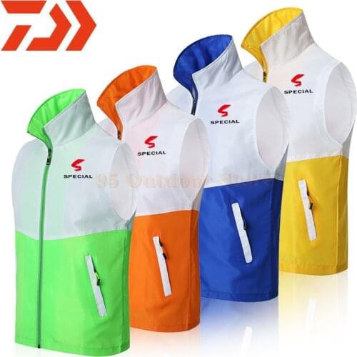 DAIWA Summer Quick-Drying Breathable Mesh Vest Photographer Sleeveless Jacket Multi-Pockets Outdoors Hiking Fishing Hunting Vest
