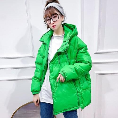 Winter 90% Down Jacket Women Double zipper Hooded Coats Female Parka Loose White Duck Down Coat Winter Warm Streetwear Overcoat