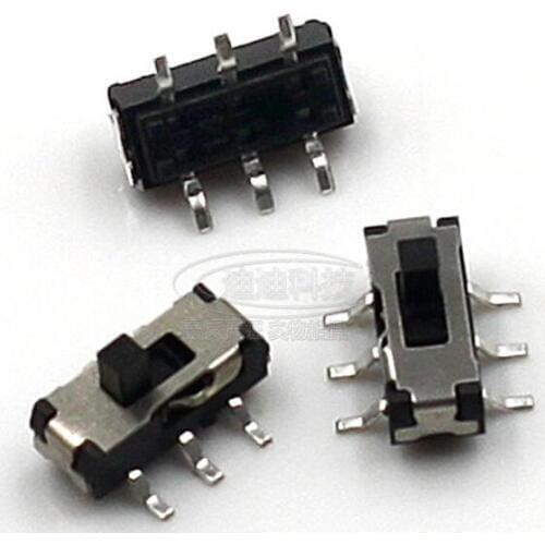 10pcs MSS22D18G2 MSS22D18 MINI Miniature DIP SMD Slide Switch 2P2T 6Pin for DIY Electronic Accessories