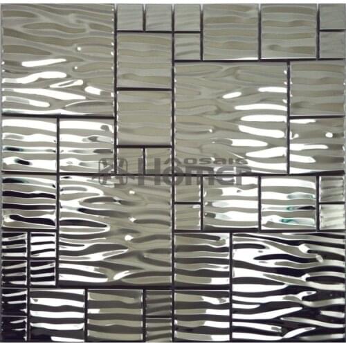 12x12" stainless steel Metal Wall TILE for Bathroom Kitchen Backsplash Shower mosaic tiles free shipping