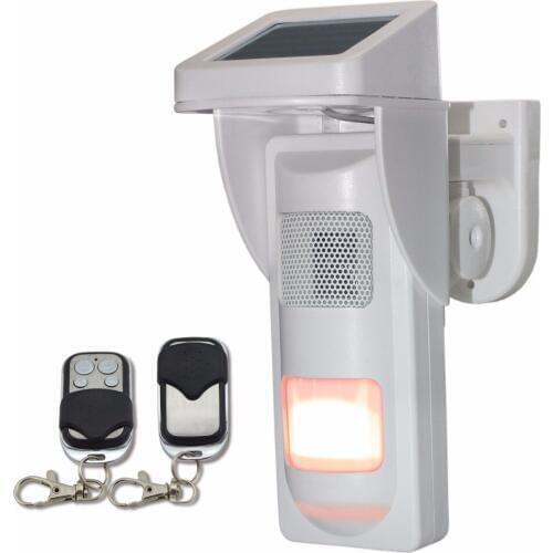 433mhz solar power flash solar power PIR detector sensor 2 in 1 remote control alarm accessories work with KeRui alarm