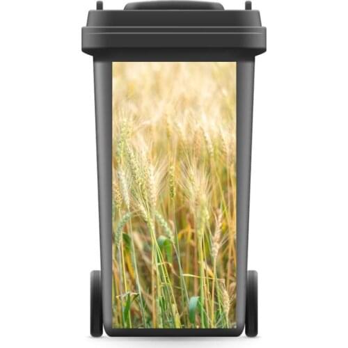 3D Rubbish Bin Sticker Grassfield Wallpaper mural Wall Print Decal Removable Wall Mural Photo self adhesive Kitchen Accessories