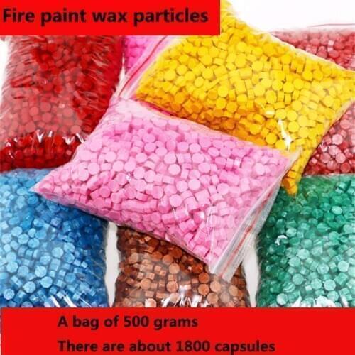 500pcs Vintage Sealing Wax Tablet Pill Beads Granule Grain Melting for Stamp Envelope Invitation Wax Seal DIY Decor