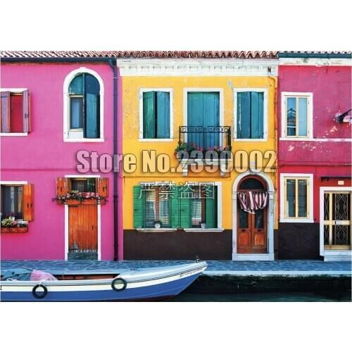 5D Diy Diamond Painting Boats Italy Cross Stitch Embroidery Wall Sticker Diamond Mosaic landscape Christmas Crafts Rhinestone