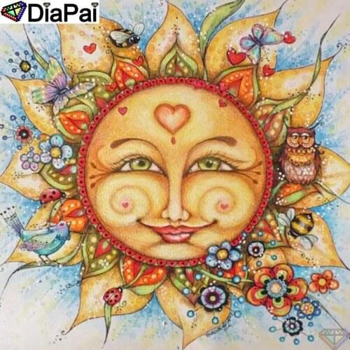 DiaPai 5D DIY Diamond Painting 100% Full Square/Round Drill "Cartoon sun" Diamond Embroidery Cross Stitch 3D Decor A22447