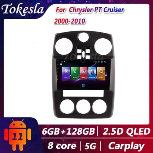 Tokesla Car Radio For Chrysler PT Cruiser Android 11 Audio Central Multimedi Dvd Player GPS Navigation Bluetooth video 2000-2010
