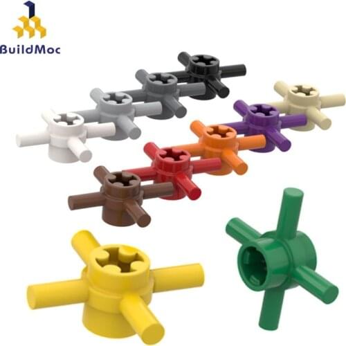 BuildMOC 48723 high-techalalal Axle Connector Hub For Building Blocks Parts DIY LOGO Educational Creative gift Toys